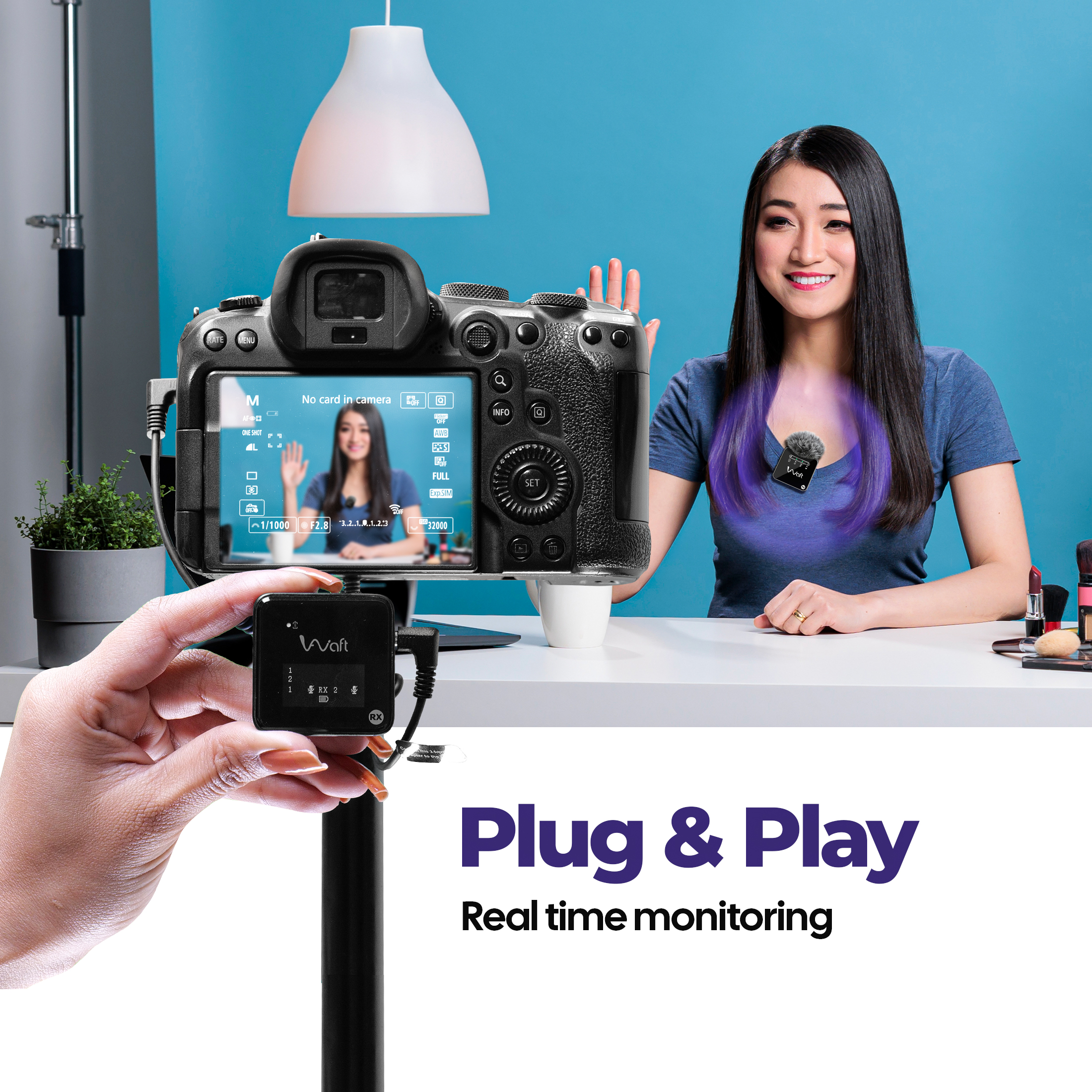 aiwaft wave wireless microphone plug-and play